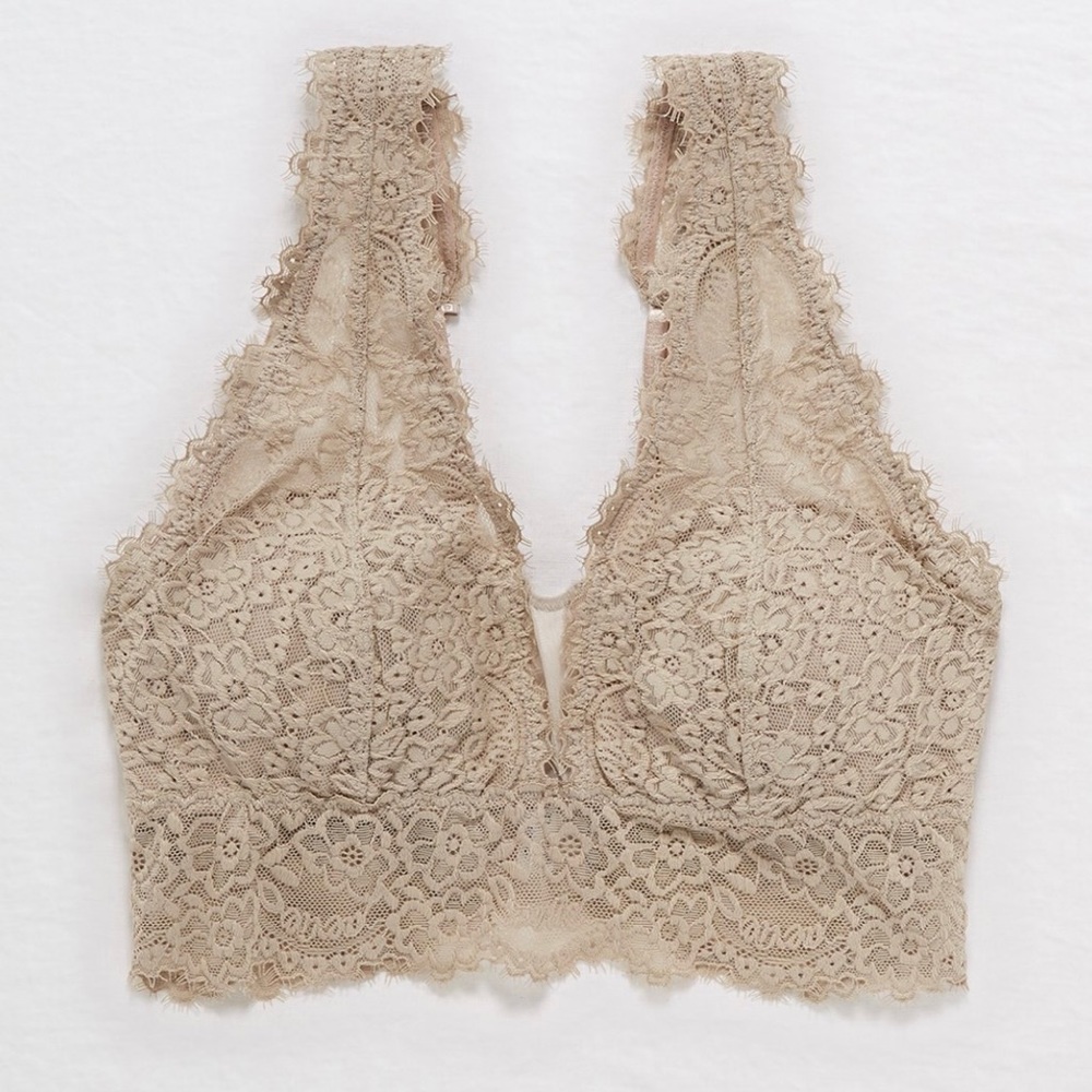 Beige Aerie Lace Bralette